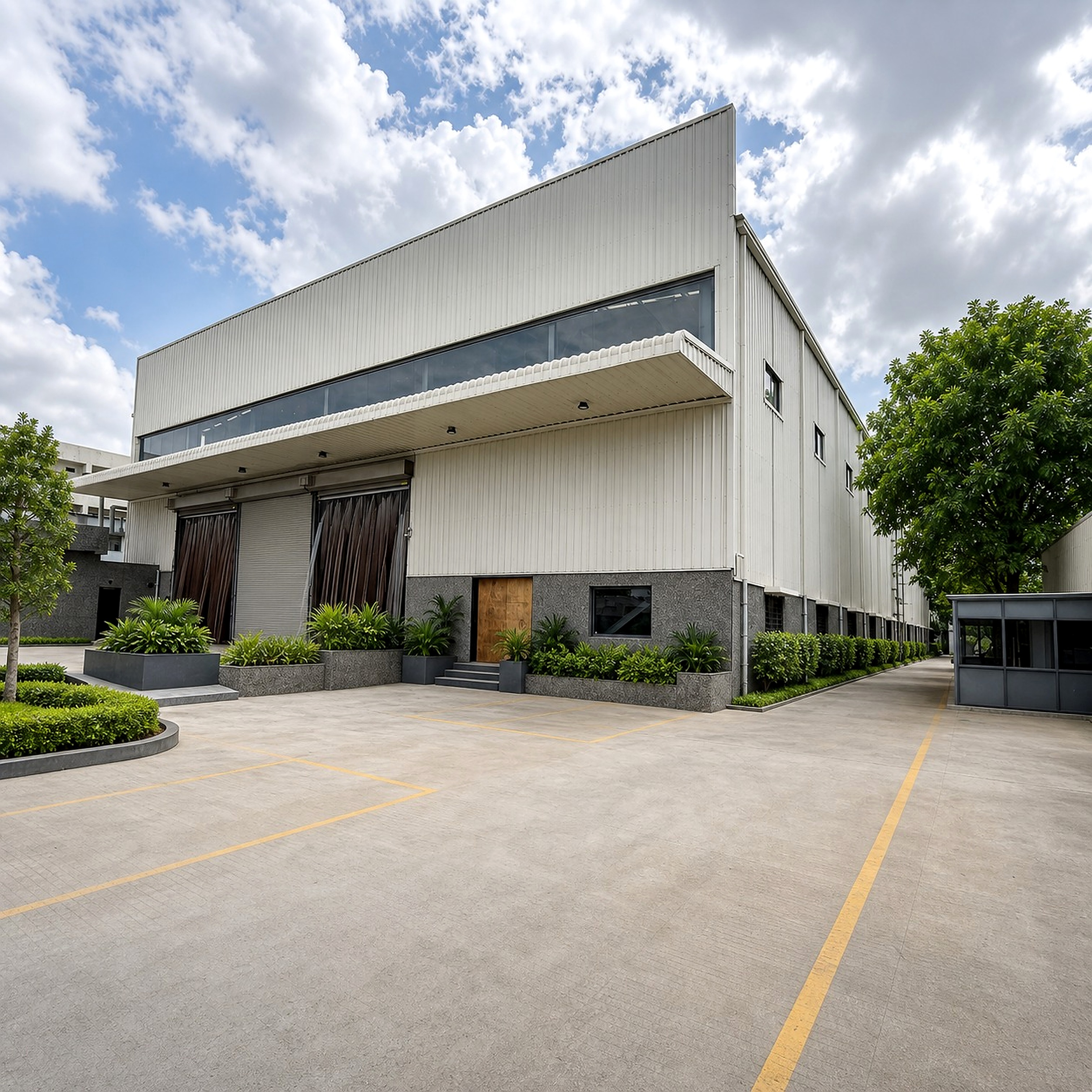 MIPL manufacturing campus with landscaped greenery